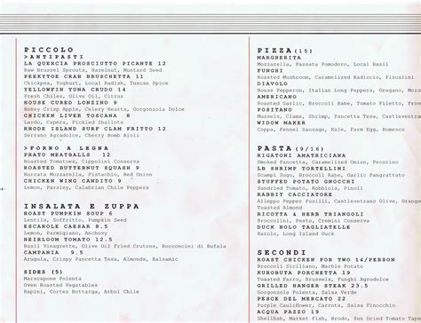 prato orlando|Menu